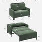 Forest Green Corduroy Convertible Sofa 47Inch Sleeper