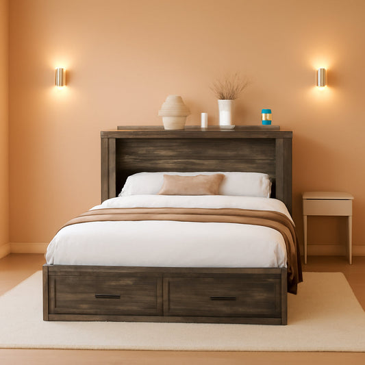 Full Murphy Bed With Integrated USB Charging Station