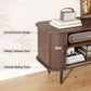 Walnut 55 Inch TV Stand Modern Console Entertainment-2