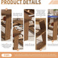 Extendable Round Dining Table 43.3-59 Inches Walnut