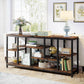 Brown Console Sofa Table 70.9Inch Industrial Finish