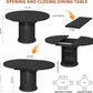 Extendable Circular Dining Table 47 Inch Black Walnut