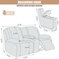 Dark Gray Recliner Loveseat Slipcover Center Console