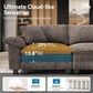 Taupe Chenille Three Seater Modular Sofa Arm rests Included-2