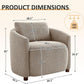 Boucle Barrel Chair Set 2 CloudSoftSherpaLounge Velvet