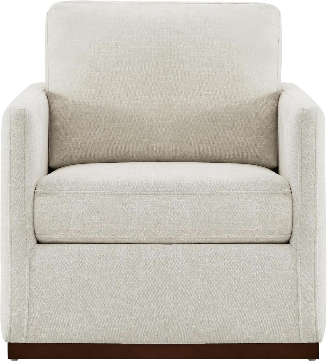Swivel Linen Accent Armchair Mid Century Modern 360 Swivel