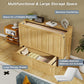 Oakwood Industrial Murphy Cabinet Bed With Charging