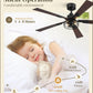 Farmhouse Rustic Ceiling Fan Featuring Remote Lighting