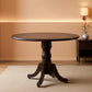 Contemporary Espresso Pedestal Round Dining Table 42X42
