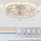 Contemporary 23 Inch White Gold Caged Ceiling Fan