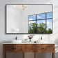 60x40 Inches Black Aluminum Rectangular Wall Mirror