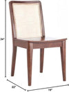 Benicio Dark Brown Natural Rattan Back Dining Chair Set of 2