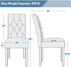 Gray Faux Leather Parsons Dining Chairs Set Of 2 High Back