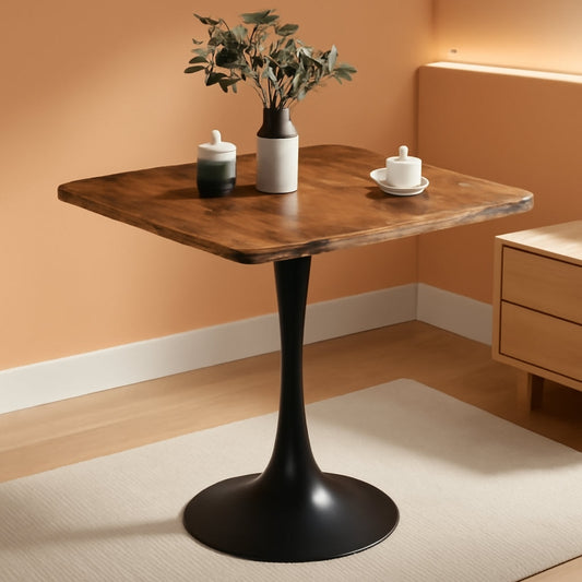 Rustic Brown Twenty Seven point Six Inches Tulip Dining Table