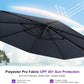 Cantilever Umbrella 10 Feet Round Graphite Rotating