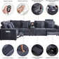 Grey Premium Power Recliner Modular Sectional Sofa
