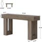 63 Inch Long Console Table Grey Wood Farmhouse Sofa Table