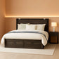 Queen Murphy Bed With Black Oak Finish And Storage-0