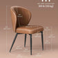 Ekho Upholstered Dining Chairs Set 2 Caramel Leather