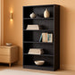 Ebony Black Freestanding Six Tier Bookcase Shelving