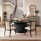 Black Modern Farmhouse Extendable Round Dining Table