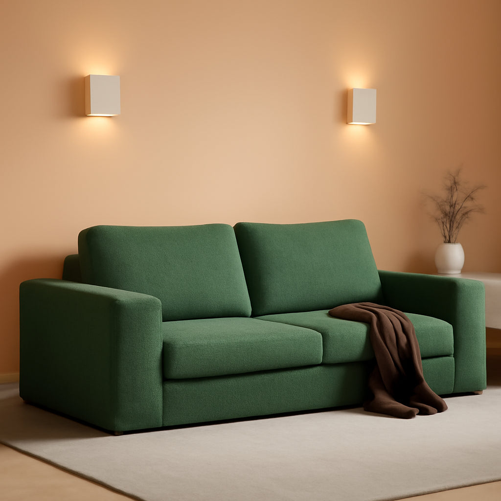 Green Modular Sectional Sofa With Configurable Sections