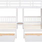 White Triple Bunk Bed With Storage Staircase Full Over Twin And Twin Bunk Bed