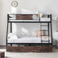 Powder Coated Stainless Steel Twin Over Full Bunk Bed Drawers