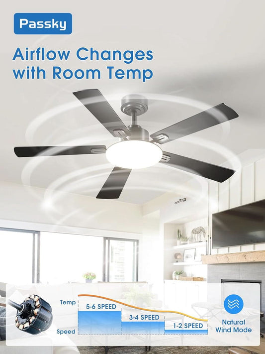 Fifty TwoInch Ceiling Fan With Remote Energy Efficient