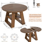 Extendable Round Dining Table 43.3-59 Inches Walnut