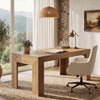63 Inch Light Brown Interconnected Workstation Desk