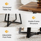 Square Dining Table 31.5in Industrial Rustic Brown