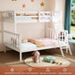 Premium Convertible Twin Over Full Bunk Bed With Rails