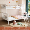 Premium Convertible Twin Over Full Bunk Bed With Rails