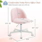 Pink Teddy Desk Chair With Lumbar Support And Wheels