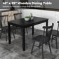 Black Rectangular Dining Table Heavy Duty Apartment