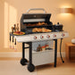 Gas Charcoal Barbecue Grill System Porcelain Grates