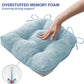 Baby Blue Memory Foam Dining Chair Cushions Set Of 4 15.5x15.5x4