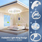 White 20 Inch Contemporary Ceiling Fan With Lighting