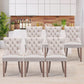 Velvet Dining Chairs Set Of 6 Beige Tufted High Back