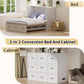 White Full Size Murphy Cabinet Bed With Integrated USB Charging