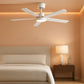 Modern 52-Inch Ceiling Fan Remote White LED