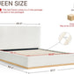 Queen Size Luxurious Upholstered Platform Bed Frame-1
