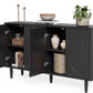 Modern 59-Inch Walnut Sideboard Buffet Table With Storage