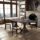 Wooden Dining Chairs Set of Four Black Farmhouse Armless