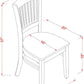 Vancouver Slat Back Wooden Seat Dining Chairs Oak Set Of 2