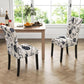 Luxurious Upholstered Tufted Dining Chairs Set Two