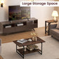 Two Tier Walnut Coffee Table Industrial Living Room