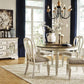 Realyn French Ribbon Back Dining Chairs Chipped White