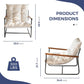 Beige Upholstered Contemporary Accent Chair With Armrests